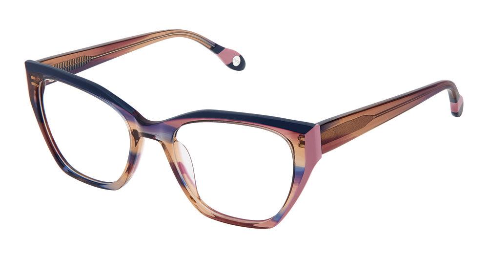 Fysh F-3784 Sunset Teal Rose Eyeglasses