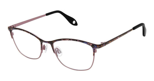 Fysh F-3768 Eggplant Multi Lavender Eyeglasses
