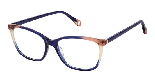Fysh F-3781 Navy Rosewood Gold Eyeglasses