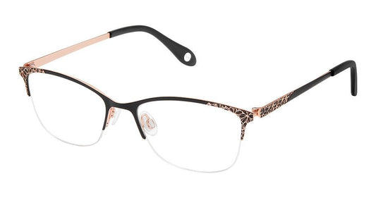 Fysh F-3773 Black Rose Gold Eyeglasses