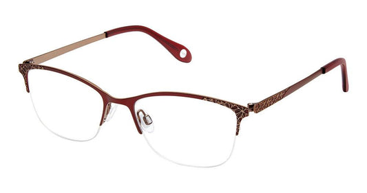 Fysh F-3773 Burgundy Taupe Eyeglasses