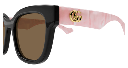 Gucci GG0998S 005 Sunglasses - Black-Pink / Brown