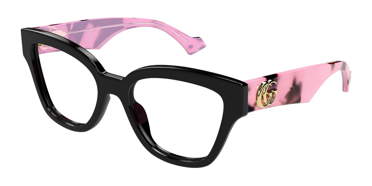 Gucci GG1424O 012 Eyeglasses - Black / Pink