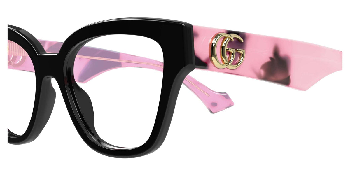 Gucci GG1424O 012 Eyeglasses - Black / Pink