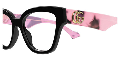 Gucci GG1424O 012 Eyeglasses - Black / Pink