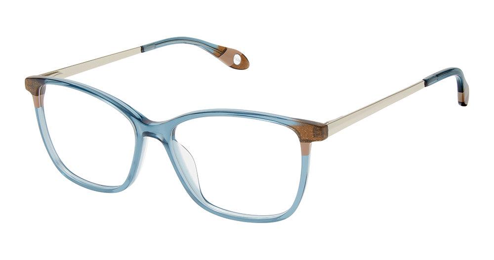 Fysh F-3775 Teal Copper Taupe Eyeglasses