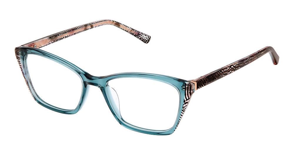 KLiiK Denmark K-801 Teal Lace Eyeglasses