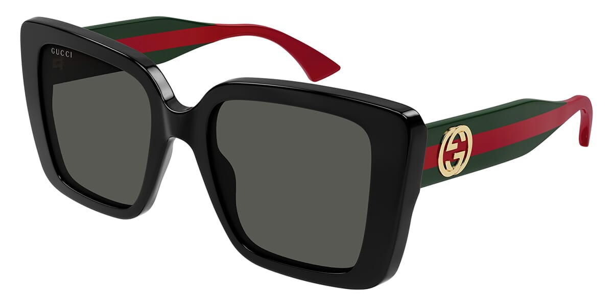Gucci GG1861S 001 Sunglasses - Shiny Black / Grey