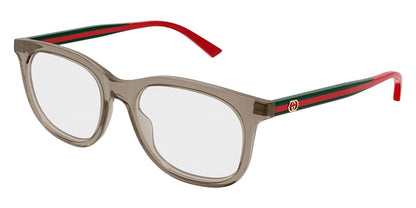 Gucci GG1990O 007 Eyeglasses - Crystal Brown with Green and Red